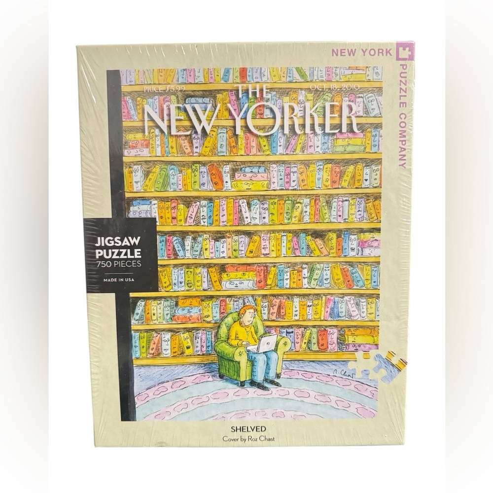 New York Yorker Puzzle Company SHELVED Jigsaw 750 Piece Roz Chast NEW SEALED